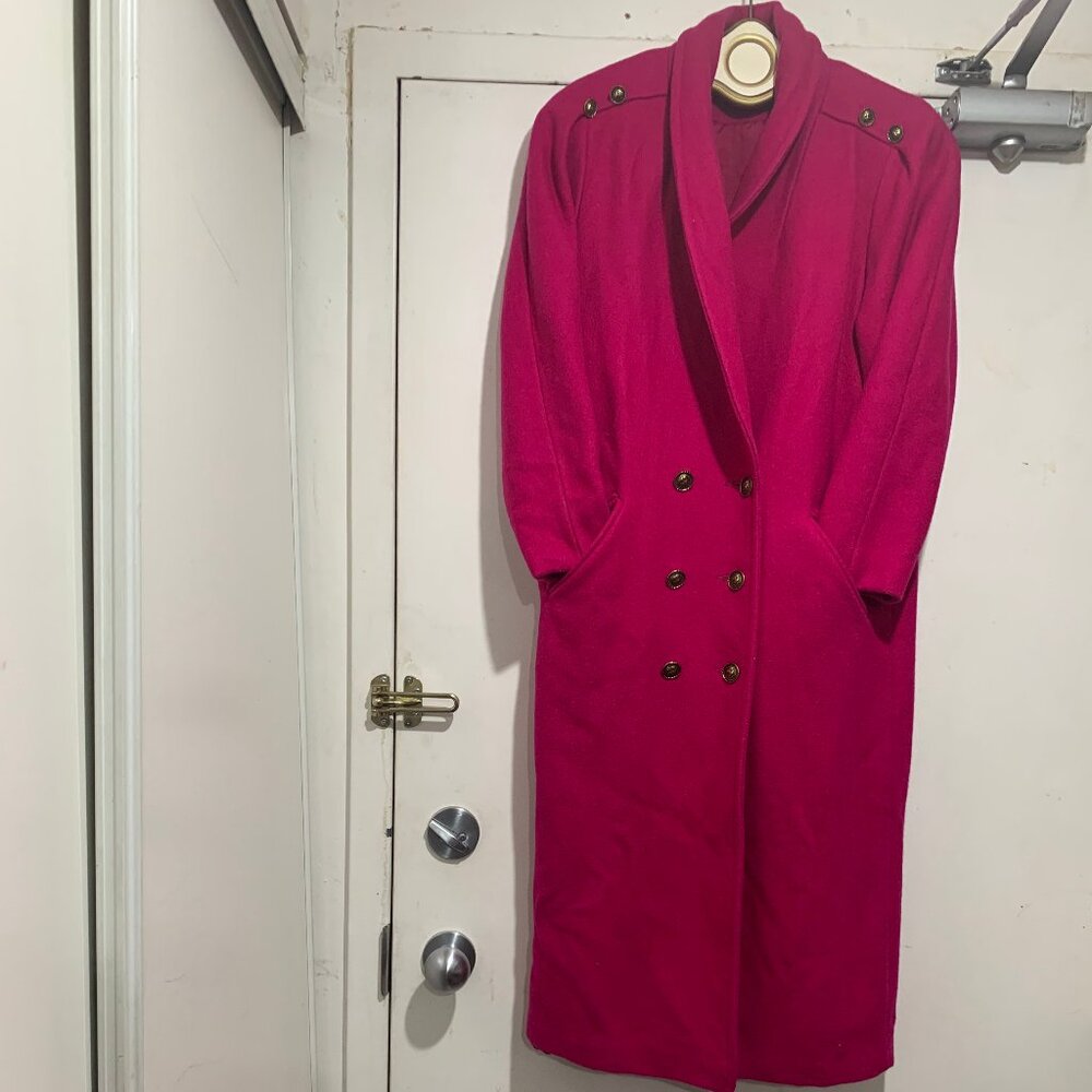 VINTAGE FOXRUN BY BALIMEL DOUBLE BREAST WOOL TRENCH COATS SIZE M